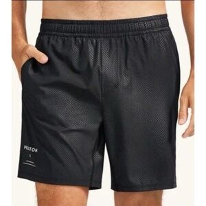 Peloton Athletic Running Shorts Men Medium Black Lined Gym Training Activewear